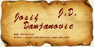 Josif Damjanović vizit kartica